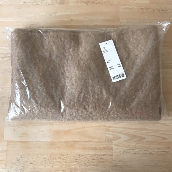 NWT UO Nubby Cozy Blanket Scarf Beige - Picture 4 of 8